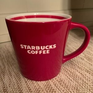 Starbucks vintage 2010 red mug. New bone of China. Unused excellent condition.